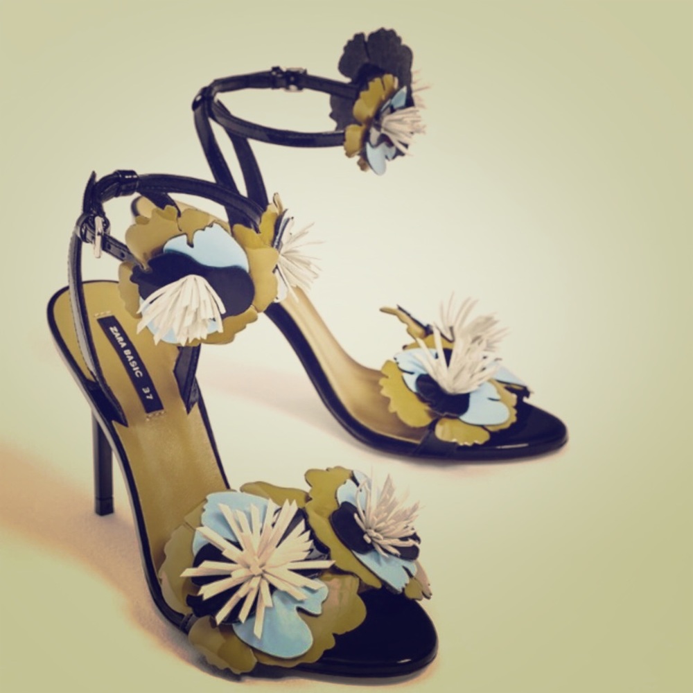 Zara flower heels